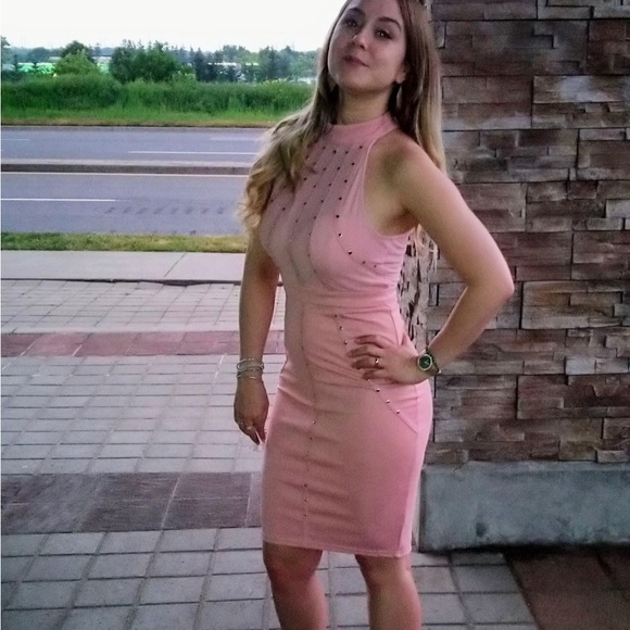 Pink salmon Midi dress - Picture 10 of 13